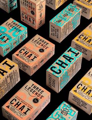 three legends chai packaging
